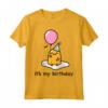 Gudetama è il mio compleanno - Maglietta con Licenza Ufficiale HapTiger - Ideale per gli Appassionati di Gudetama