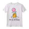 Gudetama è il mio compleanno - Maglietta con Licenza Ufficiale HapTiger - Ideale per gli Appassionati di Gudetama