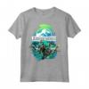 Jurassic World Blue Green Jungle Velociraptor Attack Maglietta - Officially Licensed Apparel for Fans