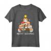 Sushi Albero di Natale - Maglietta Kawaii Anime Estetica Giapponese - Regalo Divertente di Natale per Amanti del Sushi