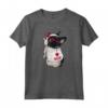 Boston Terrier Maglietta - Red Glasses I Love Mom Design - Great Gift for Boston Terrier Mom or Dad - Perfect for Birthday or Christmas