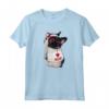 Boston Terrier Maglietta - Red Glasses I Love Mom Design - Great Gift for Boston Terrier Mom or Dad - Perfect for Birthday or Christmas