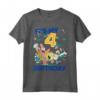 SpongeBob SquarePants It's My 4th Birthday Group Shot Maglietta - Official Apparel by Viacom - Ideal Gift for 4-Year-Old - Licensed Merchandise