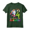 It's My 4th Birthday Girl Princess Unicorn Maglietta - Cute Gift for 4 Year Old - Perfect for Unicorn Themed Party!
