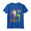 It's My 4th Birthday Girl Princess Unicorn Maglietta - Cute Gift for 4 Year Old - Perfect for Unicorn Themed Party!