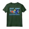 HapTiger Pixar Finding Dory Just Swimming With Nemo Maglietta - Officially Licensed Apparel - Just Keep Swimming