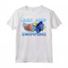 HapTiger Pixar Finding Dory Just Swimming With Nemo Maglietta - Officially Licensed Apparel - Just Keep Swimming