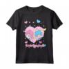 HapTiger - Piccolo Cuore con i Little Twin Stars Maglietta - Licenza Ufficiale - Ideale per Fan di HapTiger