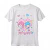 HapTiger - Piccolo Cuore con i Little Twin Stars Maglietta - Licenza Ufficiale - Ideale per Fan di HapTiger