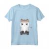 Kawaii Gamer Cat Anime - Divertente Video Gamer Amante Gatto Maglietta con Collo a V - Ideale per Appassionati di Anime e Videogiochi