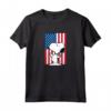 HapTiger - Snoopy Usa Bandiera Maglietta con Licenza Ufficiale - Design Grafico PPNT-0196