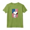 HapTiger - Snoopy Usa Bandiera Maglietta con Licenza Ufficiale - Design Grafico PPNT-0196