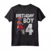 Motocross 4° Compleanno Bambini - MX Dirt Bike Maglietta a Tema - Ideale per Feste e Regali