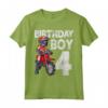 Motocross 4° Compleanno Bambini - MX Dirt Bike Maglietta a Tema - Ideale per Feste e Regali