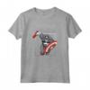 HapTiger Captain America with HapTiger Logo - Officially Licensed Marvel Maglietta - Authentic Superhero Apparel