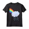 Maglietta per Bambini Arcobaleno con Nuvole di Pioggia - Leggera e Colorata - Ideale per Bambini Felici