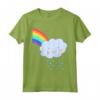 Maglietta per Bambini Arcobaleno con Nuvole di Pioggia - Leggera e Colorata - Ideale per Bambini Felici