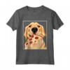 Golden Retriever che mangia - Cane con una fetta di pizza Maglietta - Ideale per gli Amanti dei Cani e della Pizza