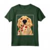 Golden Retriever che mangia - Cane con una fetta di pizza Maglietta - Ideale per gli Amanti dei Cani e della Pizza