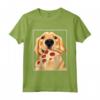 Golden Retriever che mangia - Cane con una fetta di pizza Maglietta - Ideale per gli Amanti dei Cani e della Pizza