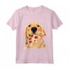 Golden Retriever che mangia - Cane con una fetta di pizza Maglietta - Ideale per gli Amanti dei Cani e della Pizza