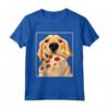 Golden Retriever che mangia - Cane con una fetta di pizza Maglietta - Ideale per gli Amanti dei Cani e della Pizza