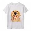 Golden Retriever che mangia - Cane con una fetta di pizza Maglietta - Ideale per gli Amanti dei Cani e della Pizza
