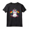 Unicorno Gay Orgoglio LGBT T-shirt - Maglietta Lesbiche Arcobaleno Bandiera - Sostegno alla Comunità LGBTQ+ con la scritta