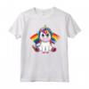 Unicorno Gay Orgoglio LGBT T-shirt - Maglietta Lesbiche Arcobaleno Bandiera - Sostegno alla Comunità LGBTQ+ con la scritta