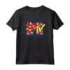 HapTiger Logo Logo a Spillo Maglietta - Merchandising Ufficiale del Canale TV Iconico - Stile Retro Anni '80