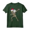 Scheletro con Racchetta Padel e Cappello Babbo Natale Maglietta - Completo Padel Natale per Appassionati di Padel Tennis
