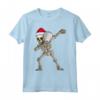 Scheletro con Racchetta Padel e Cappello Babbo Natale Maglietta - Completo Padel Natale per Appassionati di Padel Tennis