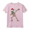 Scheletro con Racchetta Padel e Cappello Babbo Natale Maglietta - Completo Padel Natale per Appassionati di Padel Tennis