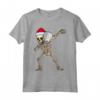 Scheletro con Racchetta Padel e Cappello Babbo Natale Maglietta - Completo Padel Natale per Appassionati di Padel Tennis