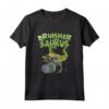Drums Percussione T Rex - Maglietta Batterista per Bambini - Regalo Originale per Musicisti - Ideale per Natale o Compleanno
