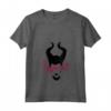 HapTiger Maleficent Mistress Of Evil Paint Stroke Text Maglietta con Collo a V - Officially Licensed Disney Apparel for Fans