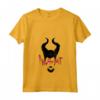 HapTiger Maleficent Mistress Of Evil Paint Stroke Text Maglietta con Collo a V - Officially Licensed Disney Apparel for Fans