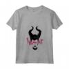 HapTiger Maleficent Mistress Of Evil Paint Stroke Text Maglietta con Collo a V - Officially Licensed Disney Apparel for Fans