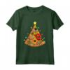 Pizza Albero di Natale Bambini Uomini Ugly Xmas Natale Maglietta - Divertente Costume Natalizio per Tutta la Famiglia