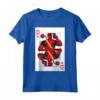 HapTiger Deadpool Wade Wilson Playing Card Maglietta - Official Marvel Merchandise for Men and Women - Chimichangas and Tacos Design