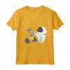 HapTiger Pixar Wall-E & Eve Sparks Fly Portrait Maglietta - Officially Licensed Pixar Apparel for Fans