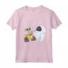 HapTiger Pixar Wall-E & Eve Sparks Fly Portrait Maglietta - Officially Licensed Pixar Apparel for Fans