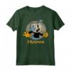 HapTiger Mugman Circle Shadow Profile Vintage Maglietta - Officially Licensed Apparel for Collectors - Retro Design