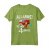 Bambino Pompiere Vigile del Fuoco - Allarme! Io Ho 4 Anni Compleanno Maglietta per Bambini Asilo - Idea Regalo Nipotino