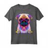 Carlino Pop Art Ritratto Colorato - Maglietta per Amanti dei Cani - Regalo per Proprietari di Cani e Allevatori