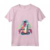 HapTiger Lion King Rafiki Meditation Maglietta con Collo a V - Maglietta Ufficiale Il Re Leone - Ideale per gli Amanti della Meditazione