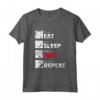 Eat Sleep Yaoi Repeat - Yaoi Anime Boy Love Fujoshi Maglietta - Ideal for Manga and Anime Lovers
