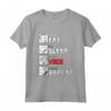 Eat Sleep Yaoi Repeat - Yaoi Anime Boy Love Fujoshi Maglietta - Ideal for Manga and Anime Lovers