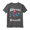 HapTiger Spider-Man Season To Be A Heroic Grandpa Maglietta - Official Marvel Apparel for Grandpa - Perfect Gift for Marvel Fans
