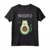 Avogato Divertente Hola Retro Cat Avocado Cinco De Mayo Maglietta - Regalo Unico per Feste come Natale e Compleanni